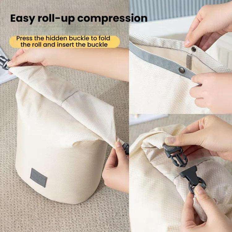 3pcs /Set Roll Mouth Travel Clothes Storage Bag Waterproof Handheld Coat Storage Compressible Dus...