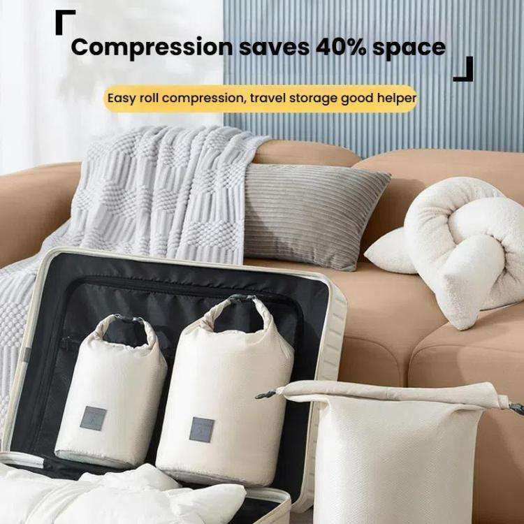 3pcs /Set Roll Mouth Travel Clothes Storage Bag Waterproof Handheld Coat Storage Compressible Dus...