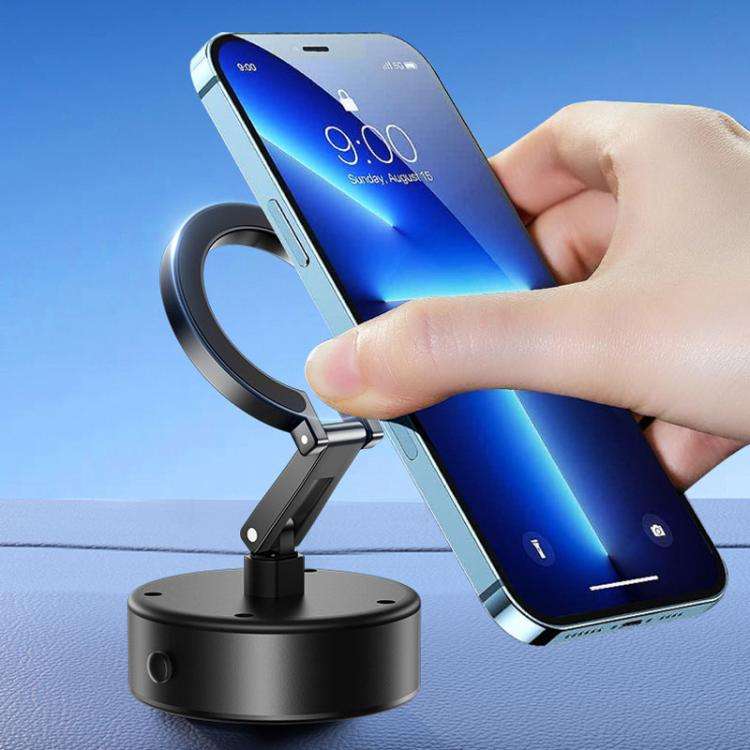 M17 Electrical Suction Cup Mobile Phone Car Holder Folding Rotating Magnetic Suction Navigation S...