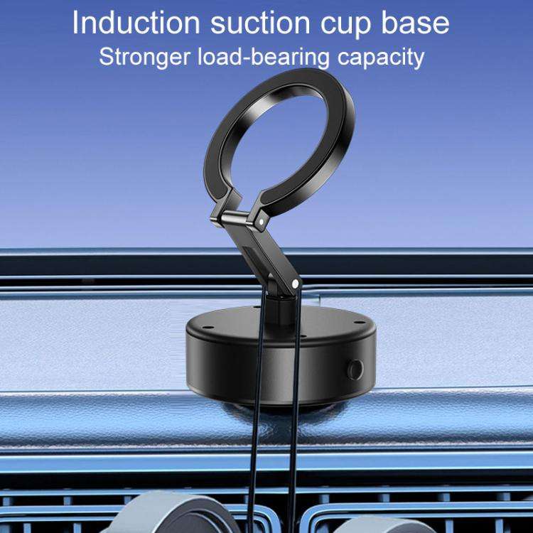 M17 Electrical Suction Cup Mobile Phone Car Holder Folding Rotating Magnetic Suction Navigation S...