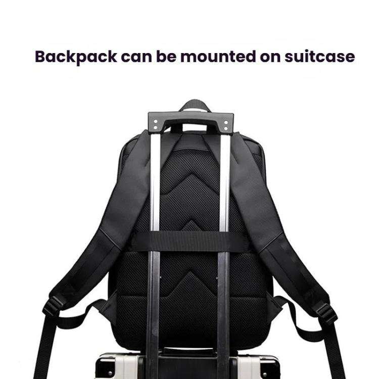 WEPOEWR Men 14-inch Laptop Backpack Waterproof Large Capacity Business Commuter backpack(Deep Blue)