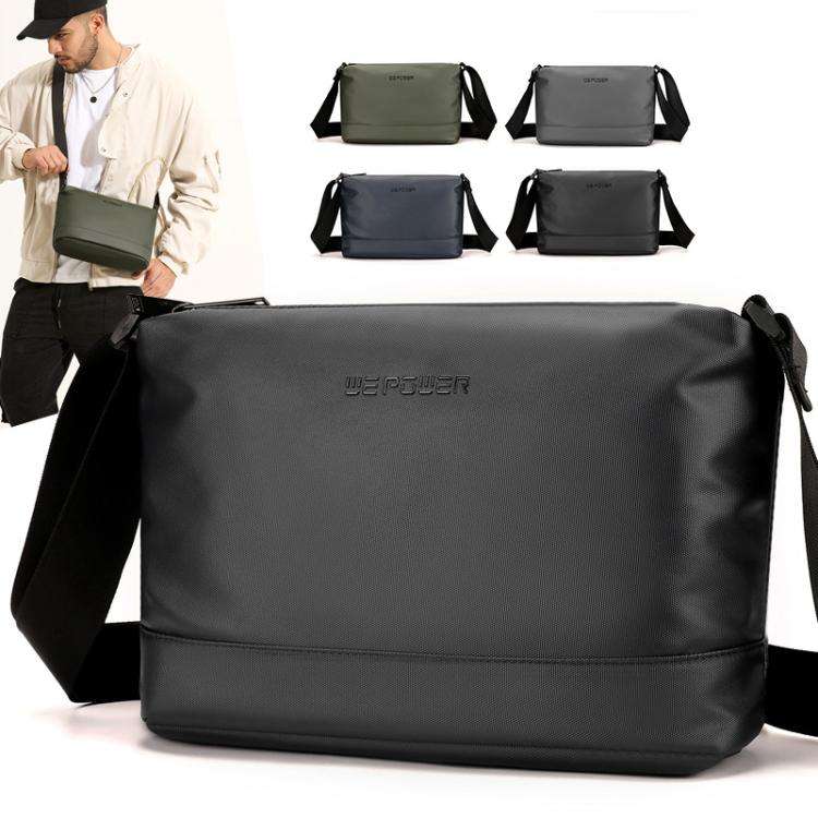 WEPOWER Simple Shoulder Bag For Men Light Casual Commuter Messenger Pack(Black)