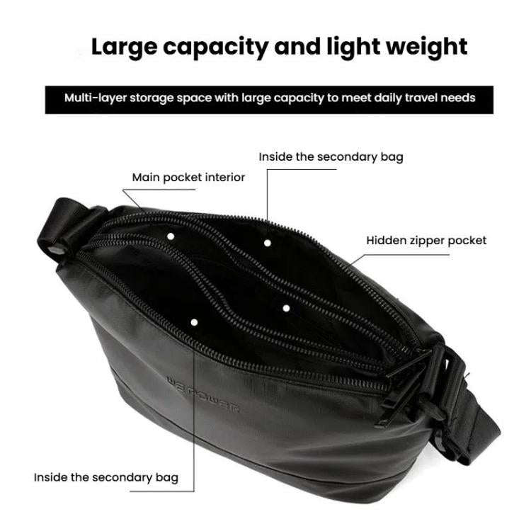 WEPOWER Simple Shoulder Bag For Men Light Casual Commuter Messenger Pack(Army Green)