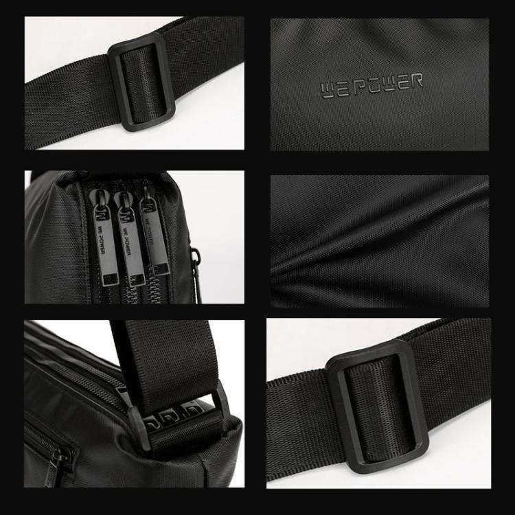 WEPOWER Simple Shoulder Bag For Men Light Casual Commuter Messenger Pack(Black)