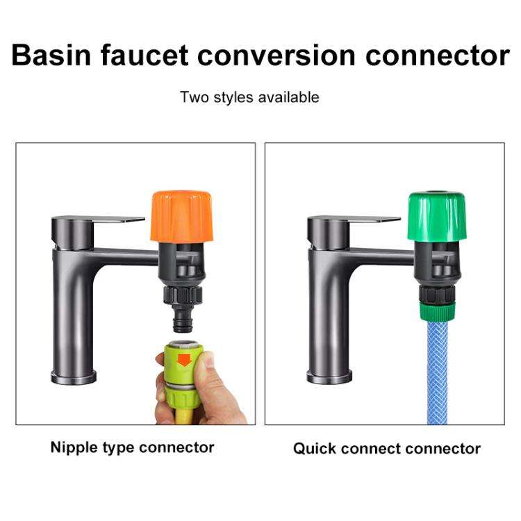 Universal Faucet Garden Hose Connector Basin Faucet Connector Adapter, Spec: Green Quick-connect