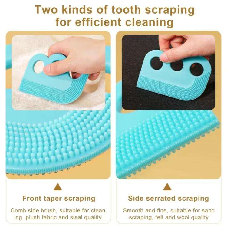 3pcs /Pack Double-sided Soft Rubber Pet Shaving Brush Sofa Clothing Hair Removal Brush(Mint Green)