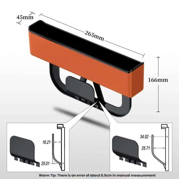 Car Seat Seam Storage Box Universal Car Seam Organizer Auto Accessories(Orange)