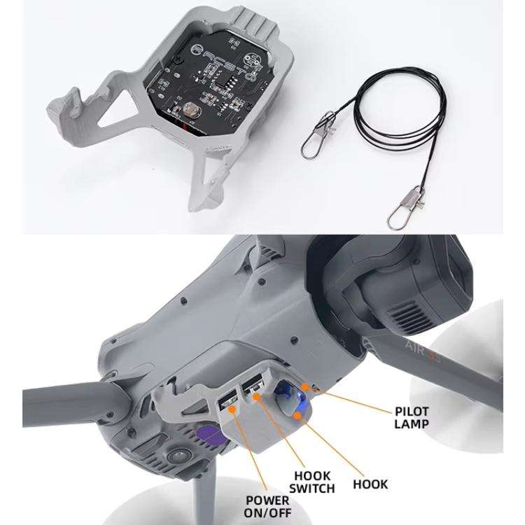 For DJI Air 3S RCSTQ Drone Air Thrower Transport Device(Thrower+Binding Line)