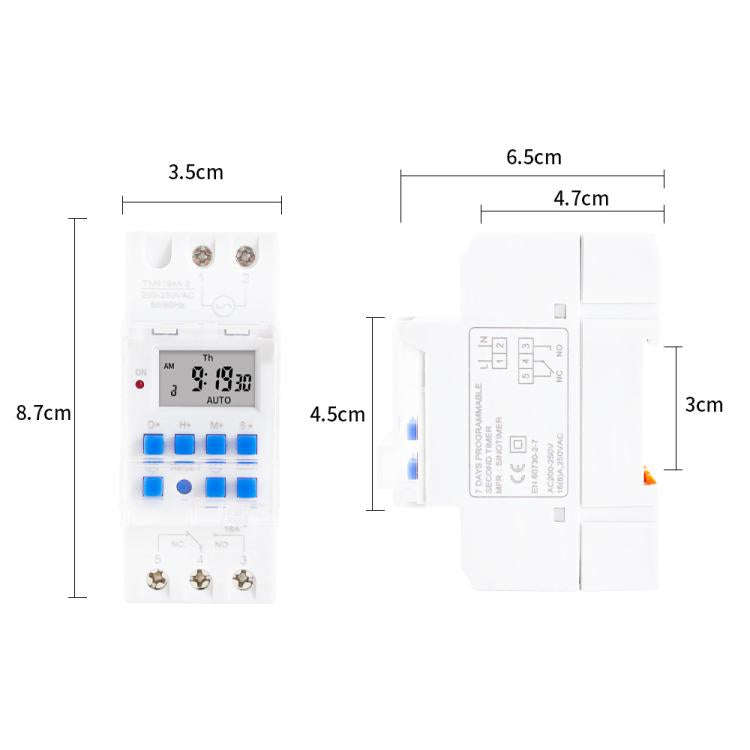 SINOTIMER TM919sA-1 110VAC 16A  1 Second Interval Programmable Digital Timer Switch 7 Days Auto O...