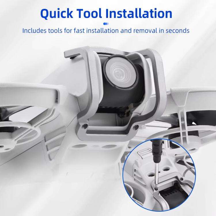For DJI Neo BRDRC Metal Bumper Crash Bar Drone Gimbal Lens Protection Bracket Accessories(Silver)