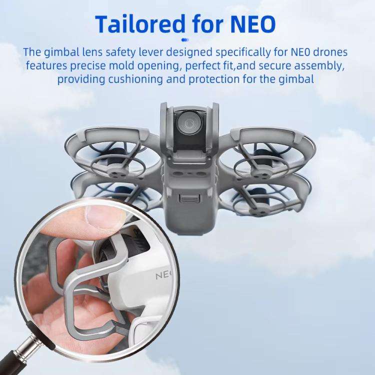 For DJI Neo BRDRC Metal Bumper Crash Bar Drone Gimbal Lens Protection Bracket Accessories(Silver)