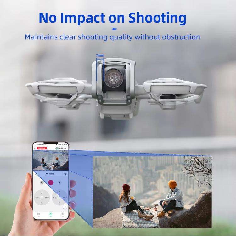 For DJI Neo BRDRC Metal Bumper Crash Bar Drone Gimbal Lens Protection Bracket Accessories(Silver)