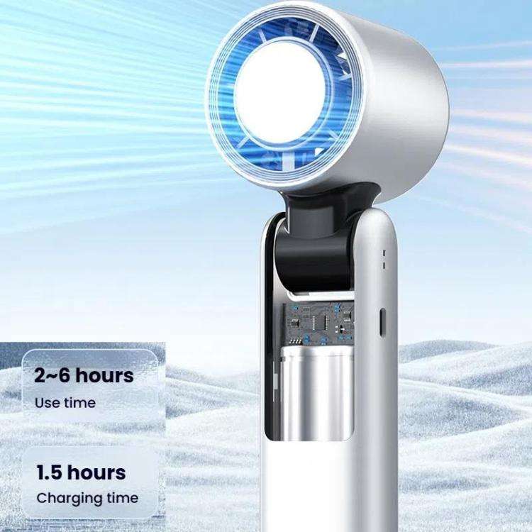 100-gear High Speed Handheld Fan Mini USB Rechargeable Foldable Portable Turbo Small Fan With Coo...