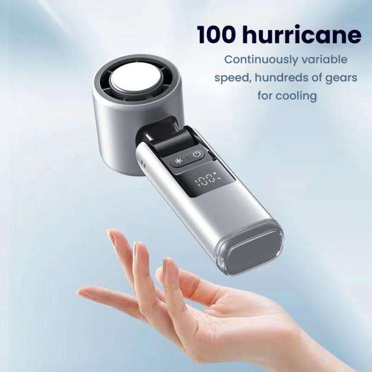 100-gear High Speed Handheld Fan Mini USB Rechargeable Foldable Portable Turbo Small Fan With Coo...