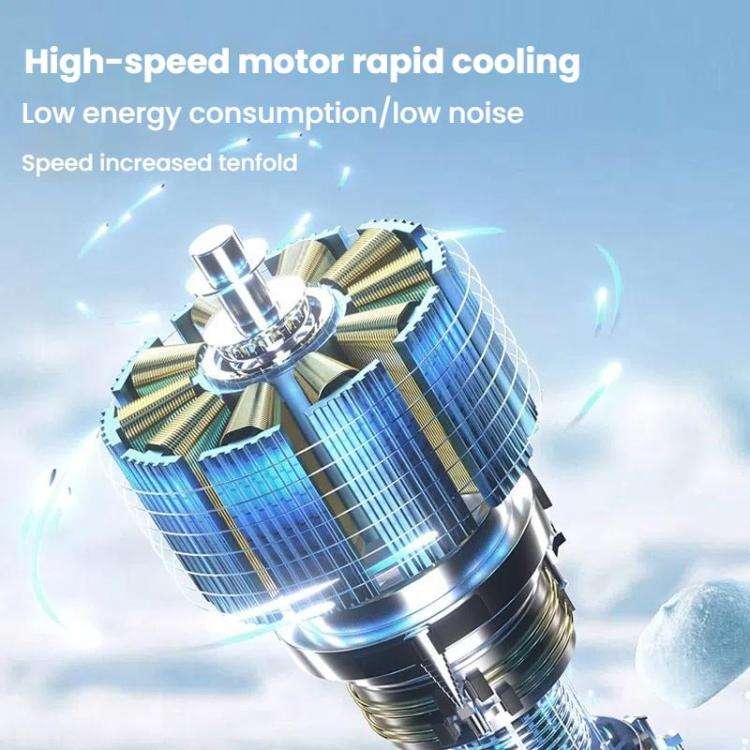 100-gear High Speed Handheld Fan Mini USB Rechargeable Foldable Portable Turbo Small Fan With Coo...