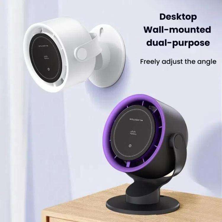 Wall Mount Desktop Turbo High Speed Fan Large Wind USB Circulating Hurricane Small Fan(Gray)