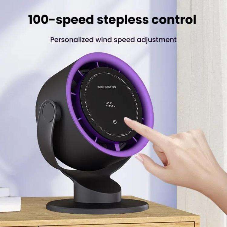 Wall Mount Desktop Turbo High Speed Fan Large Wind USB Circulating Hurricane Small Fan(Gray)