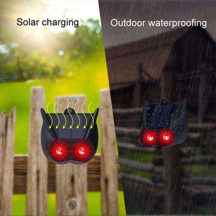 N911V Solar Flash Repeller Outdoor Animal Repellent Warning Light