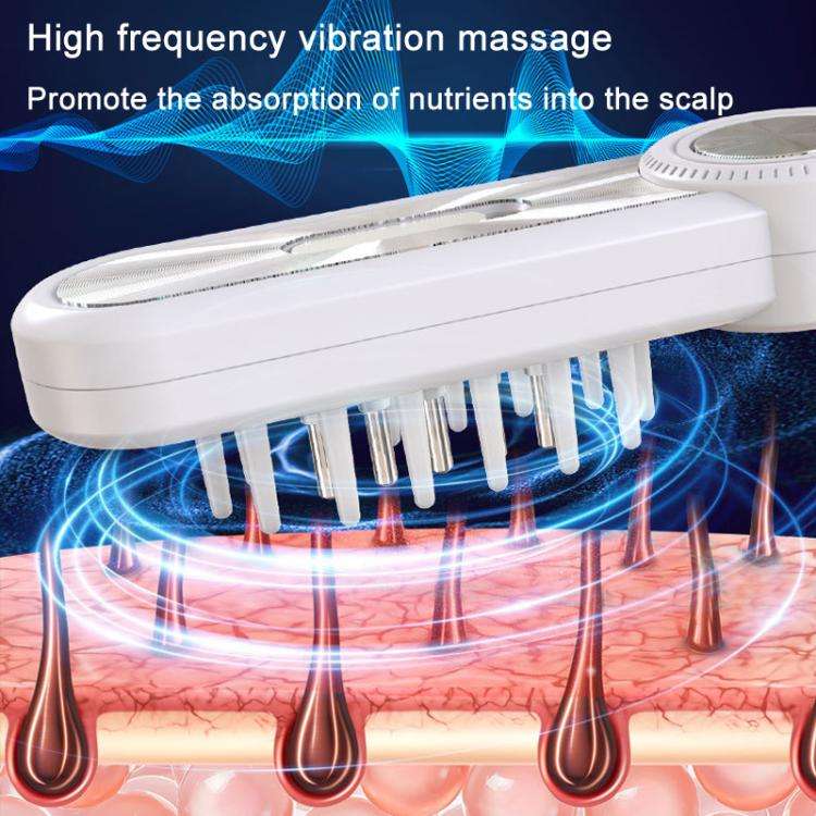 Hair Oil Applicator Roller Ball Red / Blue Light Electric Massage Comb Hair Regrowth Conductive C...