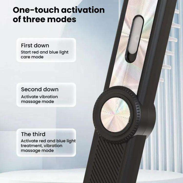 Hair Oil Applicator Roller Ball Red / Blue Light Electric Massage Comb Hair Regrowth Conductive C...