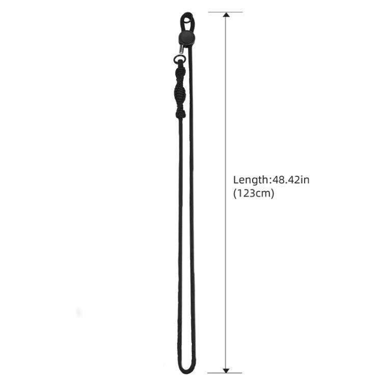 BRDRC Sport Camera Lanyard With 1/4 Inch Screw Anti-Lost Crossbody Lanyard(Black Rope Gray Knot)