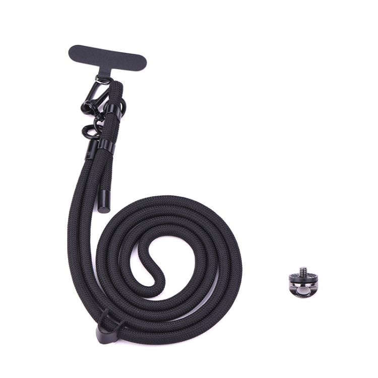 BRDRC Sport Camera Lanyard With 1/4 inch Screw Anti-Lost Crossbody Rope Accessory(Black)