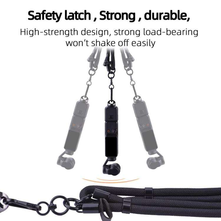 BRDRC Sport Camera Lanyard With 1/4 inch Screw Anti-Lost Crossbody Rope Accessory(Blue)