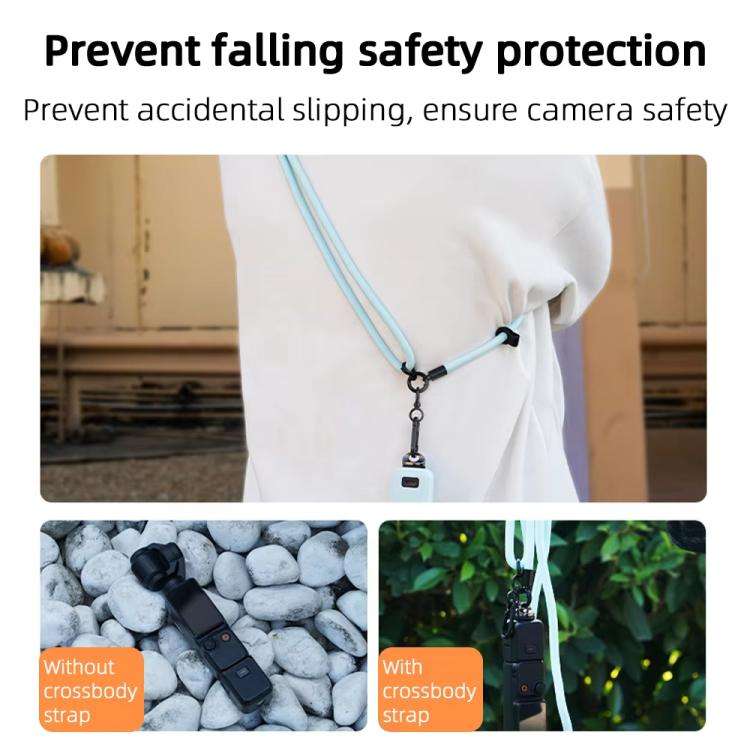 BRDRC Sport Camera Lanyard With 1/4 inch Screw Anti-Lost Crossbody Rope Accessory(Blue)