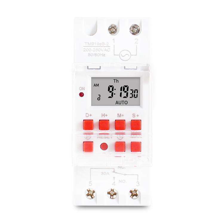 SINOTIMER TM919sB 220V 30A 1 Second Interval 7-Day Programmable Timer Din Rail Mounted