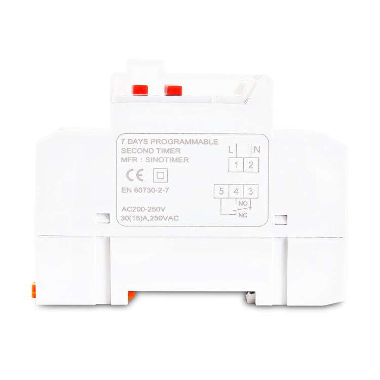 SINOTIMER TM919sB 220V 30A 1 Second Interval 7-Day Programmable Timer Din Rail Mounted