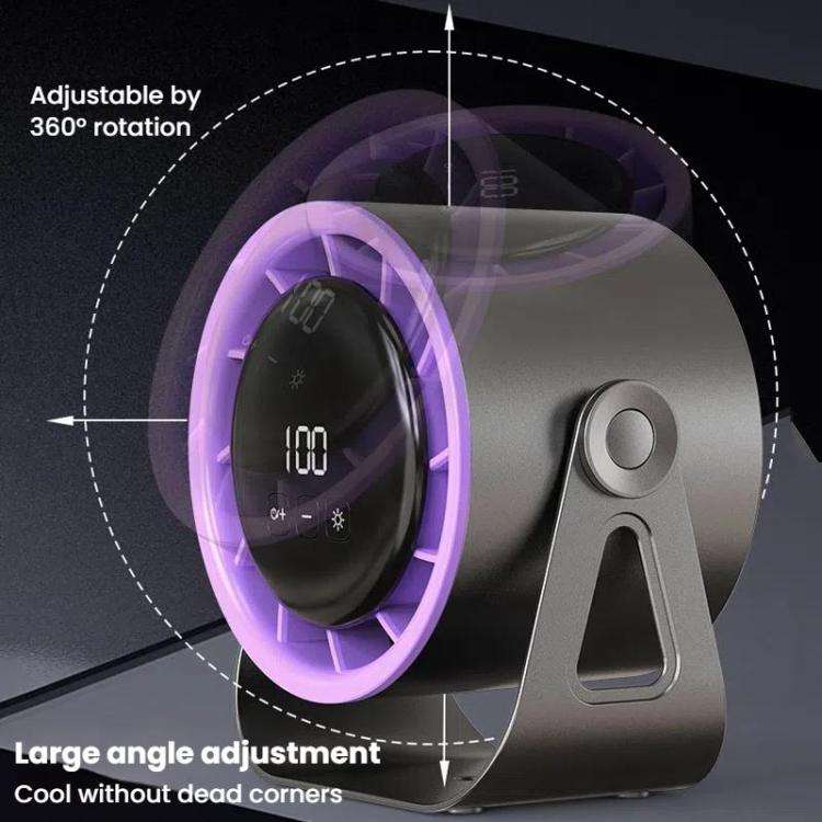 100-Gear High-Speed Circulating Fan Rechargeable Desktop Digital Display Turbo Wall-Mounted Fan, ...