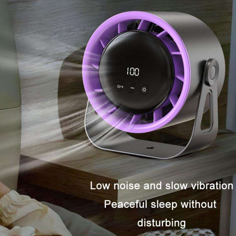 100-Gear High-Speed Circulating Fan Rechargeable Desktop Digital Display Turbo Wall-Mounted Fan, ...