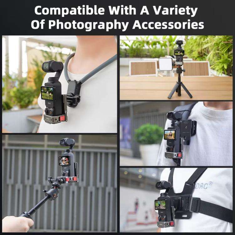 For DJI OSMO Pocket 3 BRDRC PO3005 Multi-functional Magnetic Base Expansion Back Clip Holder Adap...