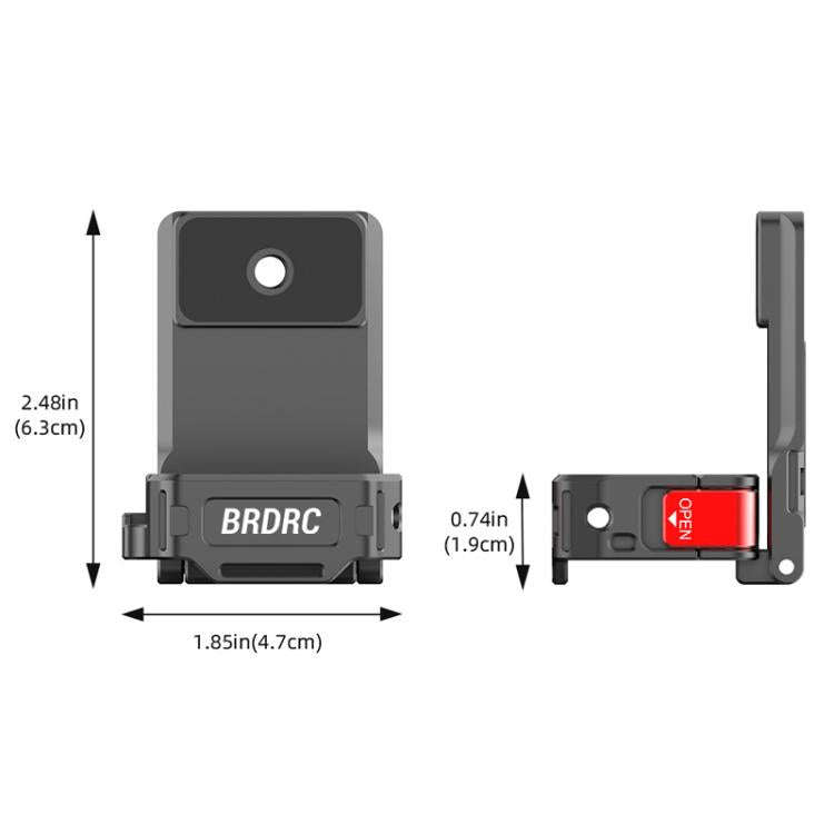 For DJI OSMO Pocket 3 BRDRC PO3005 Multi-functional Magnetic Base Expansion Back Clip Holder Adap...