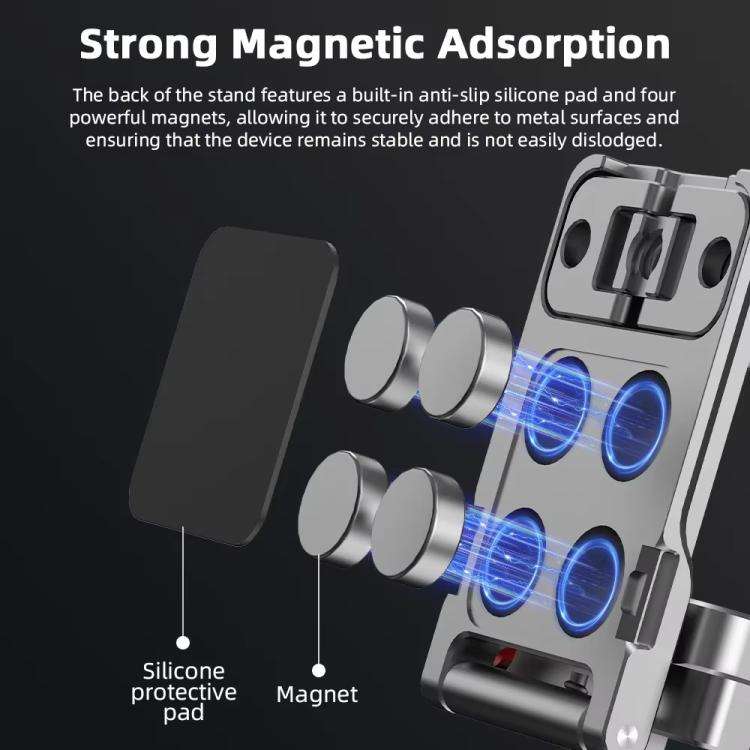 For DJI OSMO Pocket 3 BRDRC PO3005 Multi-functional Magnetic Base Expansion Back Clip Holder Adap...