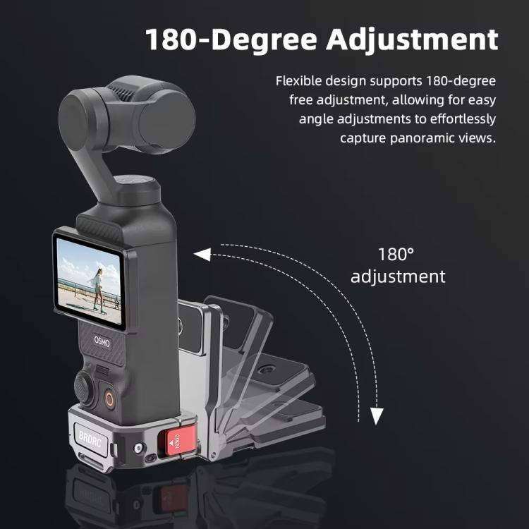 For DJI OSMO Pocket 3 BRDRC PO3005 Multi-functional Magnetic Base Expansion Back Clip Holder Adap...
