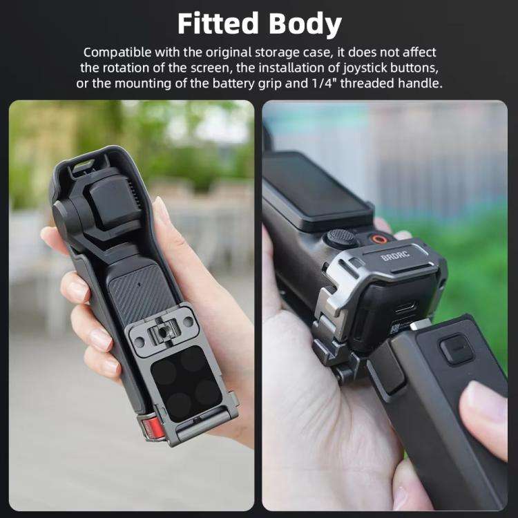 For DJI OSMO Pocket 3 BRDRC PO3005 Multi-functional Magnetic Base Expansion Back Clip Holder Adap...