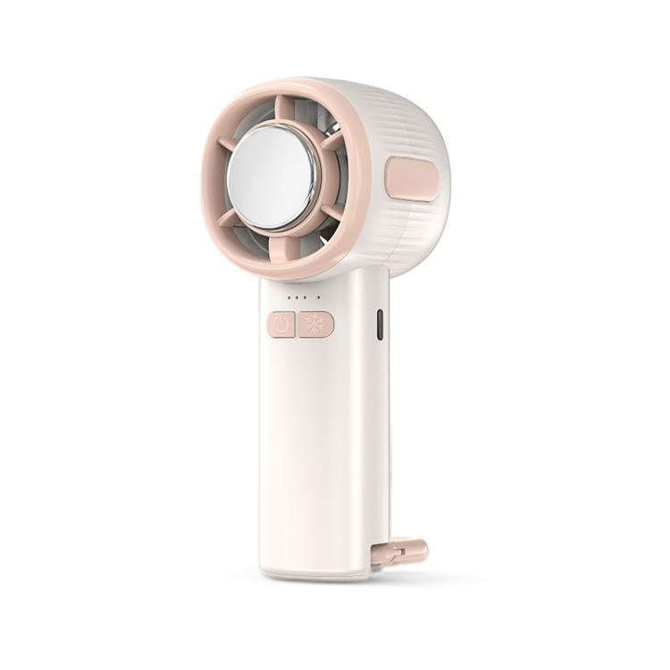 3-speed High Speed Digital Display Semiconductor Cooling Fan USB Portable Handheld Small Fan(White)