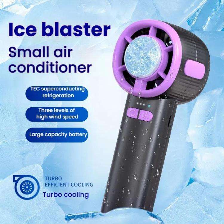 3-speed High Speed Digital Display Semiconductor Cooling Fan USB Portable Handheld Small Fan(White)