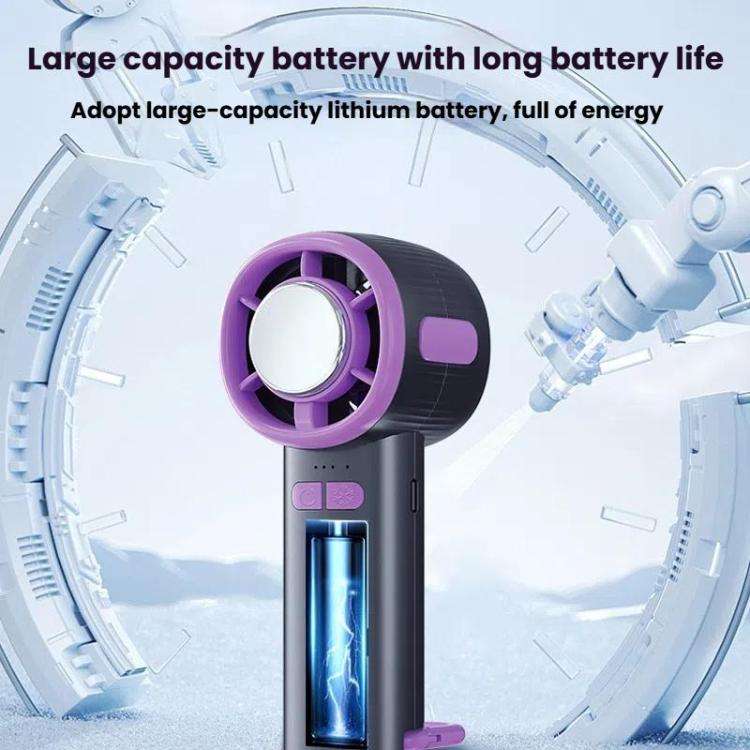 3-speed High Speed Digital Display Semiconductor Cooling Fan USB Portable Handheld Small Fan(Gray)