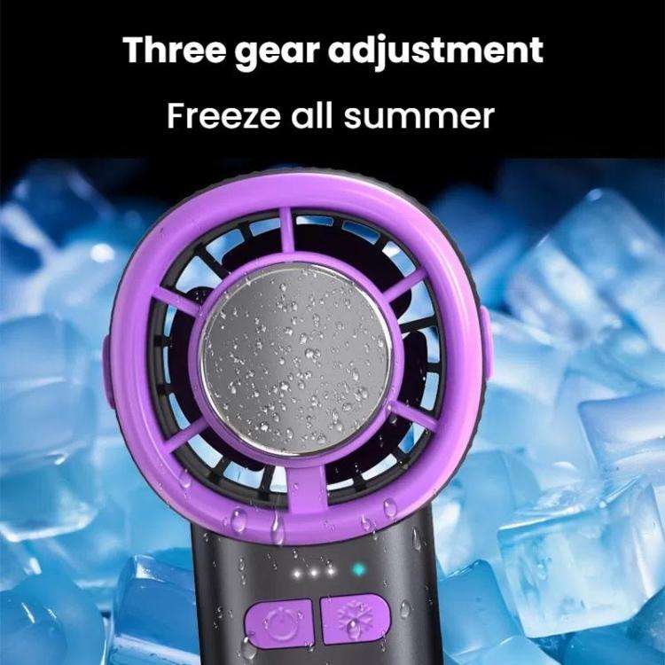 3-speed High Speed Digital Display Semiconductor Cooling Fan USB Portable Handheld Small Fan(White)