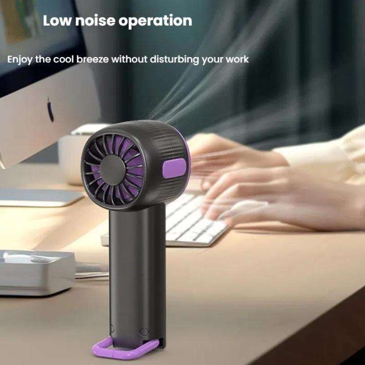 3-speed High Speed Digital Display Semiconductor Cooling Fan USB Portable Handheld Small Fan(White)