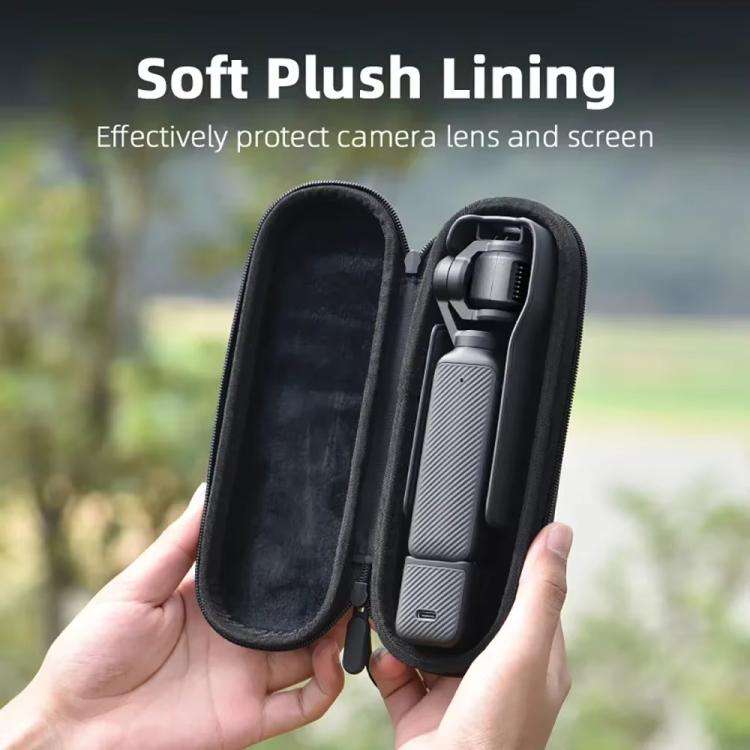 For DJI OSMO Pocket 3 BRDRC Storage Bag Standalone Handy Case Protective Pouch(PU Gray)