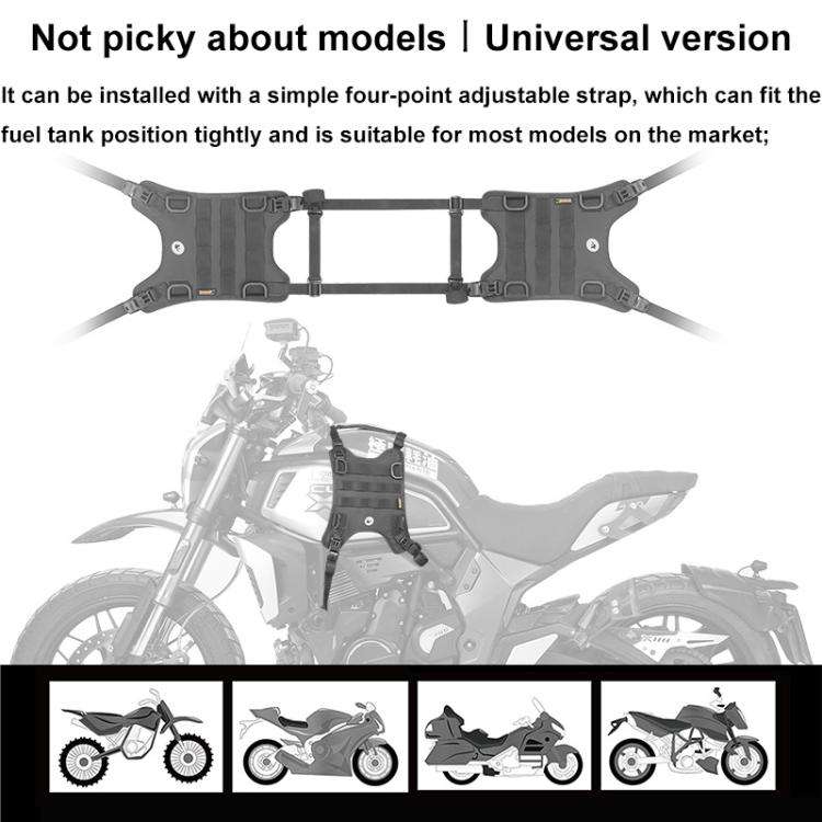 Rhinowalk MTR001B Outdoor Riding Motorcycle Fuel Tank Double-side Storage Hanging Bags(Black)