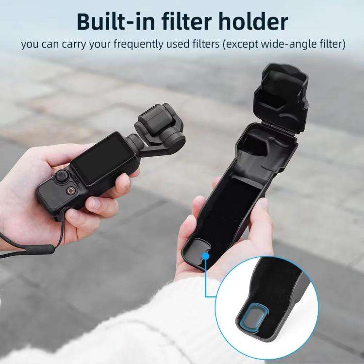 For DJI OSMO Pocket 3 BRDRC Lens Cap Camera Case Screen Protector Accessories(Blue)