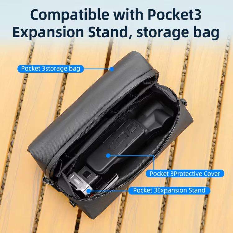 For DJI OSMO Pocket 3 BRDRC Lens Cap Camera Case Screen Protector Accessories(Black)