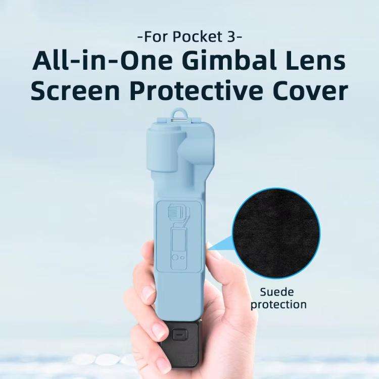 For DJI OSMO Pocket 3 BRDRC Lens Cap Camera Case Screen Protector Accessories(Blue)