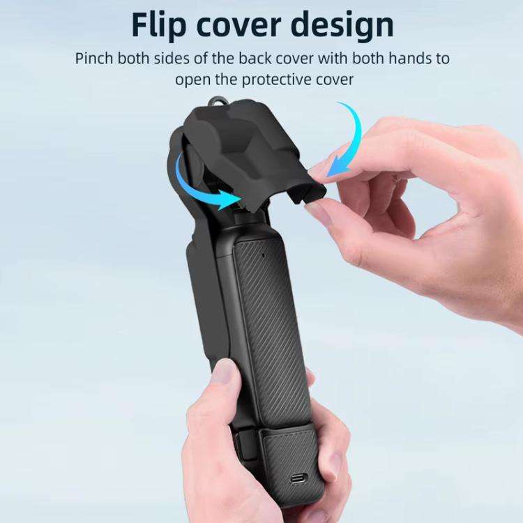 For DJI OSMO Pocket 3 BRDRC Lens Cap Camera Case Screen Protector Accessories(Black)