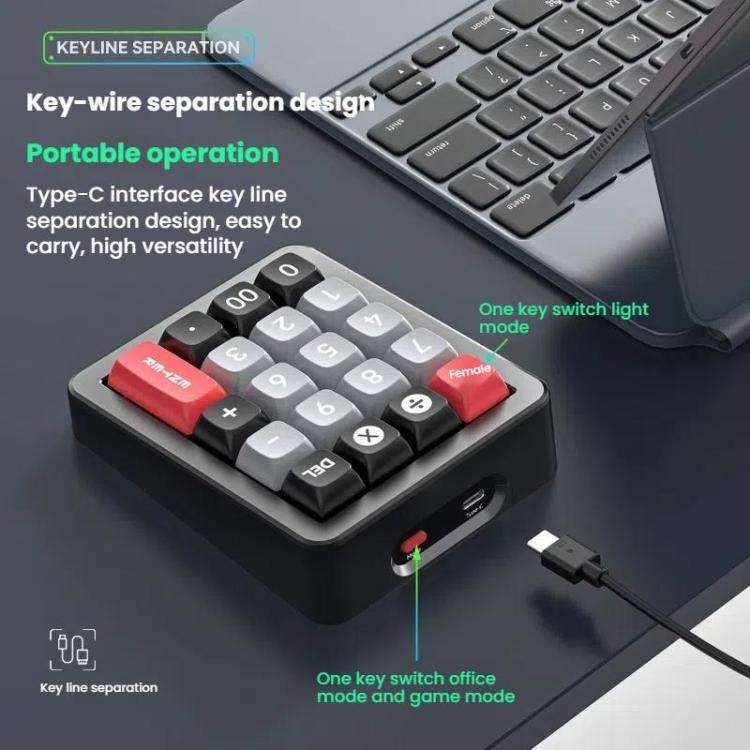MKESPN K812 GASKET Aluminum Alloy RGB Hot-Swap Customized Wired Mini Mechanical Gaming Keyboard(W...