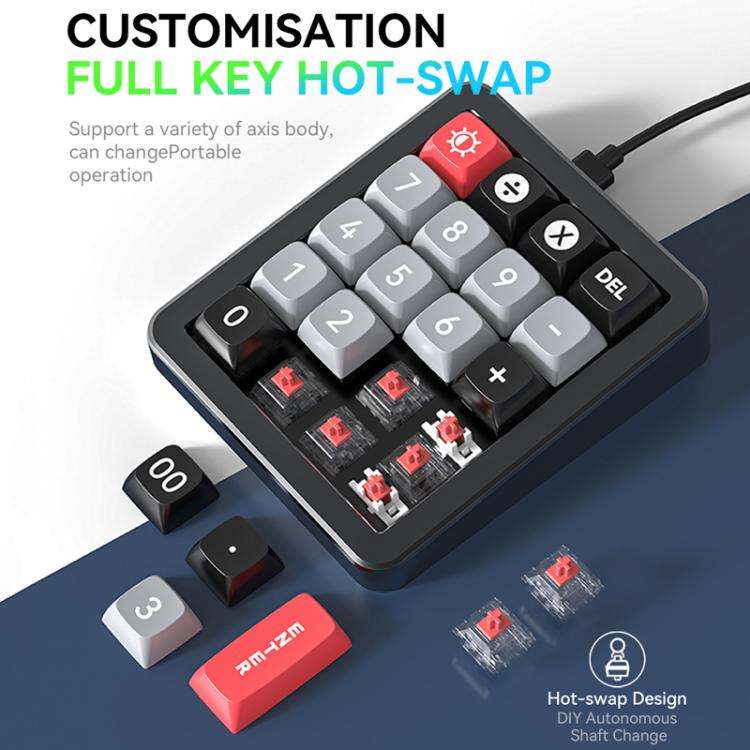 MKESPN K812 GASKET Aluminum Alloy RGB Hot-Swap Customized Wired Mini Mechanical Gaming Keyboard(W...